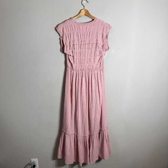Free People Desert Dazed Midi Dress Women's Large Pale Mauve Boho Sleeveless NWT - Picture 5 of 15